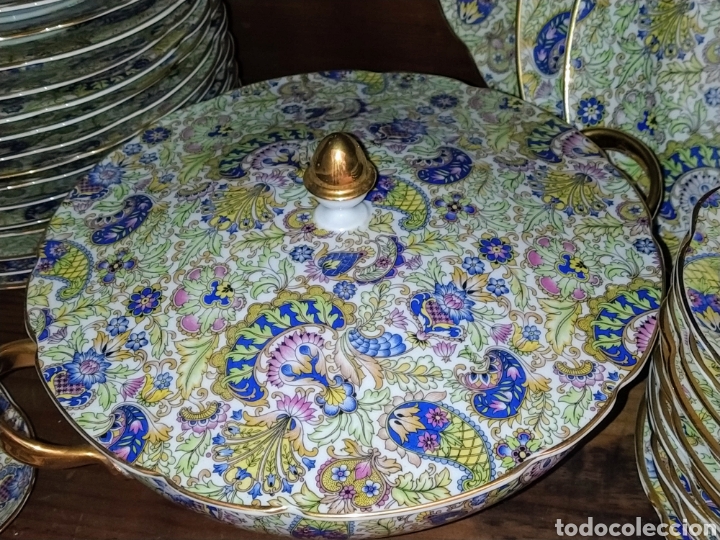Antig&uuml;edades: Magnifica vajilla completa de 83 piezas. - Foto 4