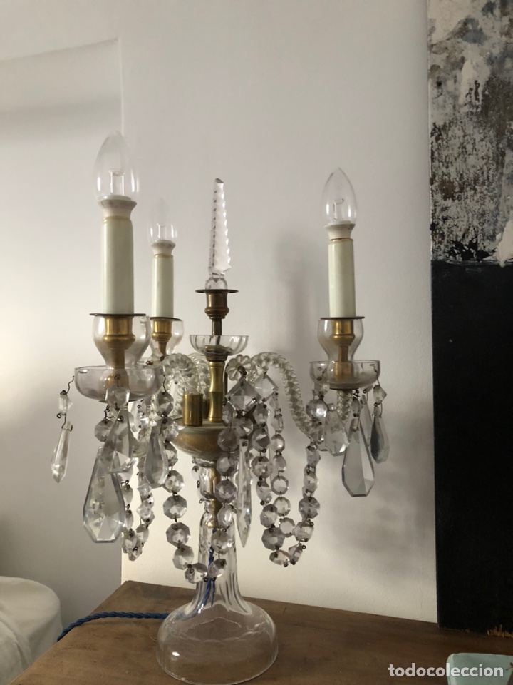 Antig&uuml;edades: Pareja de l&aacute;mparas cristal - Foto 1