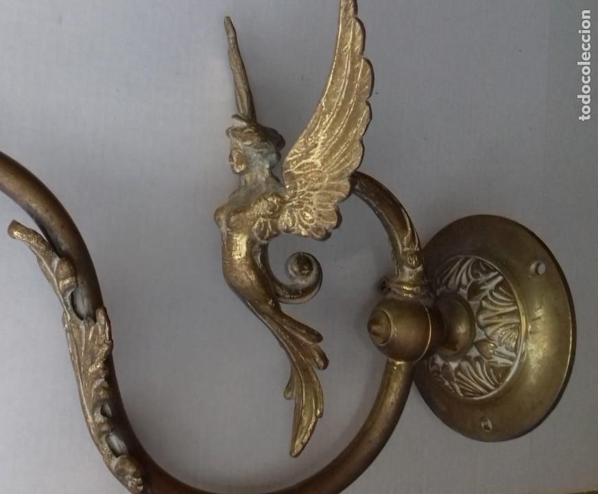 Antig&uuml;edades: Aplique de bronce principios S. XX. - Foto 6