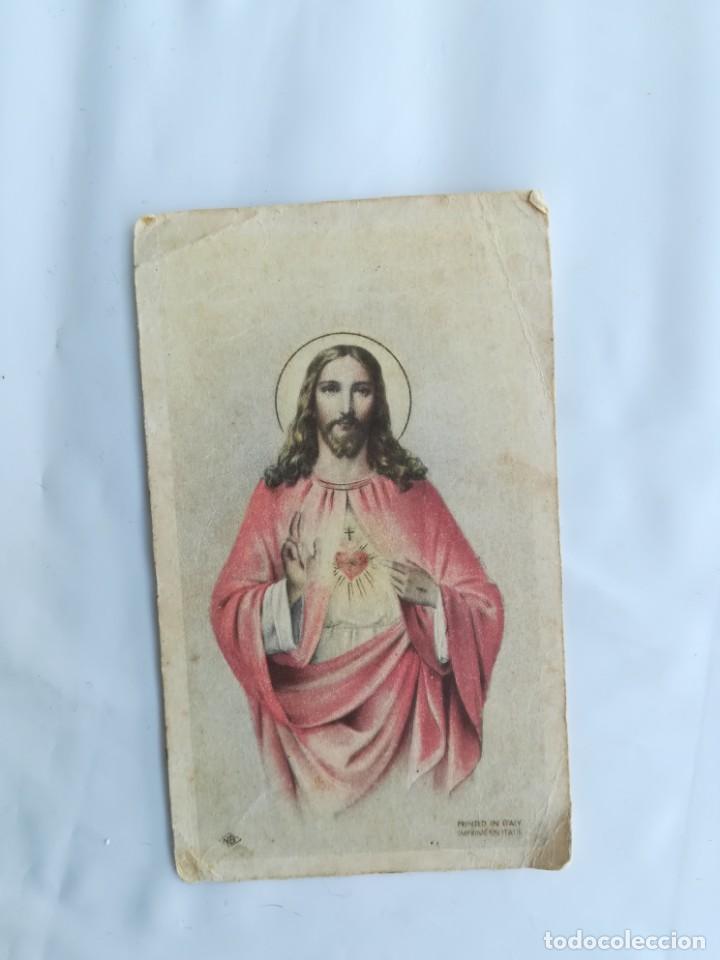 Antig&uuml;edades: Coraz&oacute;n de Jes&uacute;s. Estampita (10x6) - Foto 1
