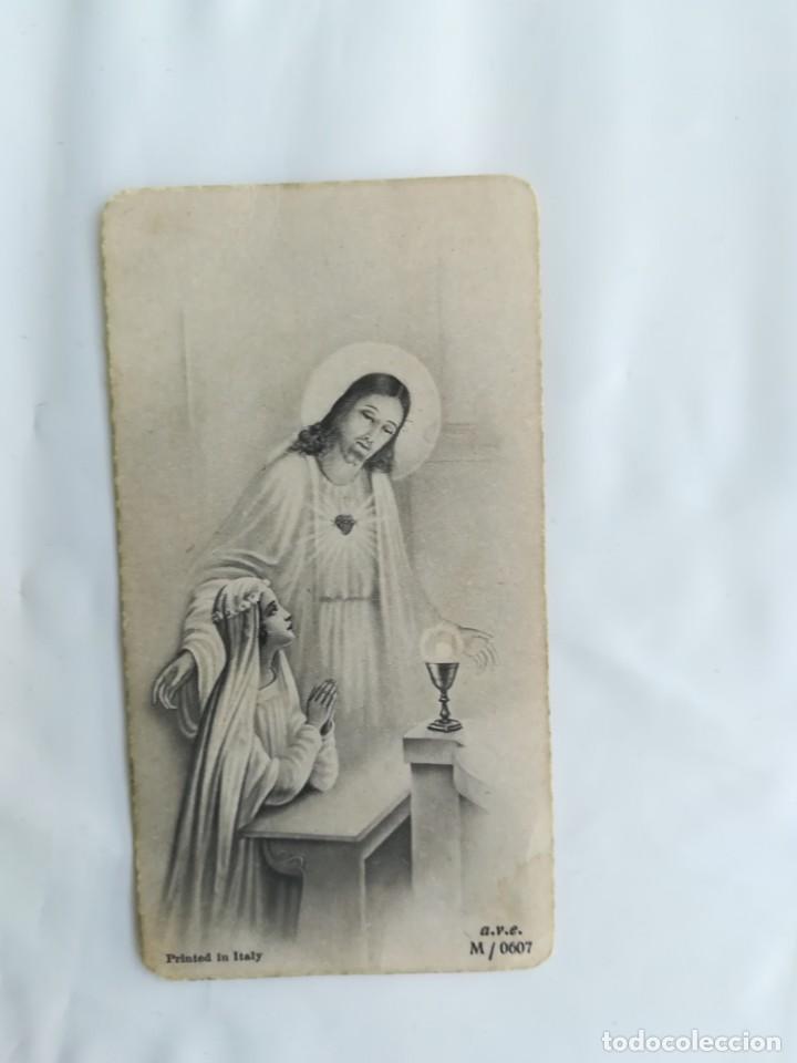 Antig&uuml;edades: Coraz&oacute;n de Jes&uacute;s. Estampita (10x6) - Foto 1
