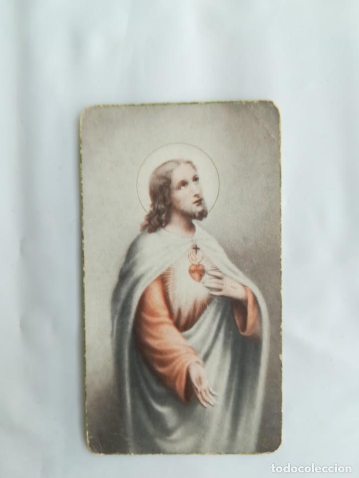 Antig&uuml;edades: Coraz&oacute;n de Jes&uacute;s. Estampita (10x6) - Foto 1