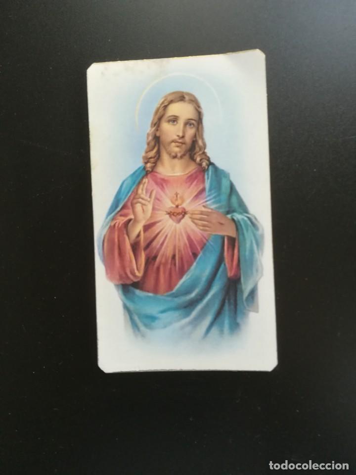 Antig&uuml;edades: Coraz&oacute;n de Jes&uacute;s. Estampita (10x6) - Foto 1