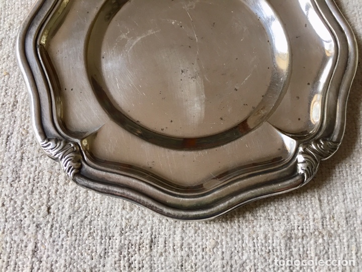 Antig&uuml;edades: Plato alpaca, ba&ntilde;o plata - Foto 2