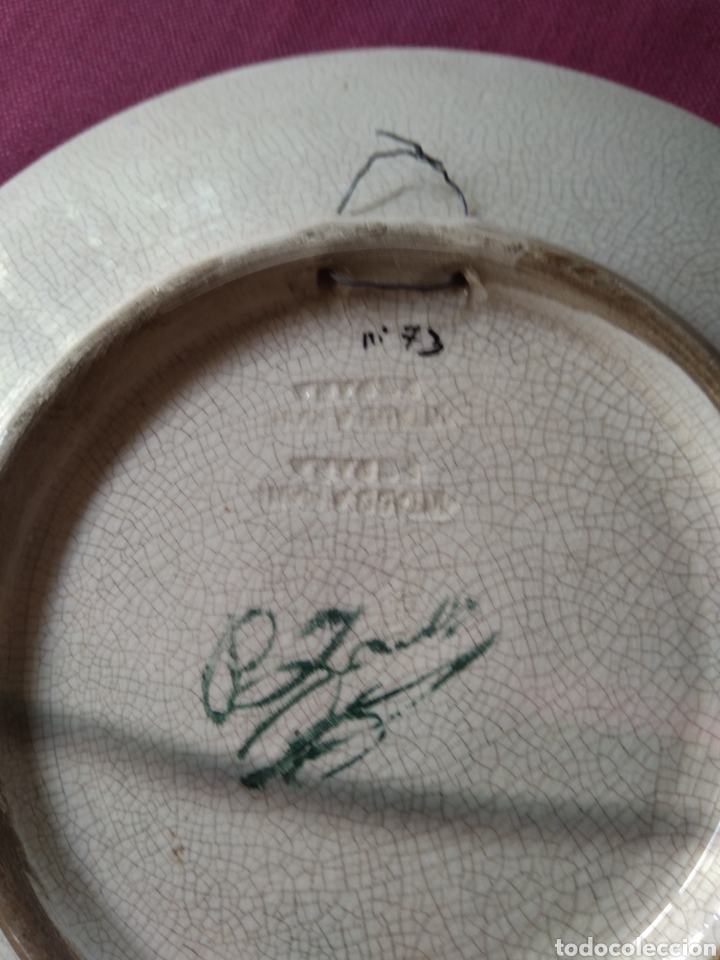 Antig&uuml;edades: Plato ceramica 30cm - Foto 3