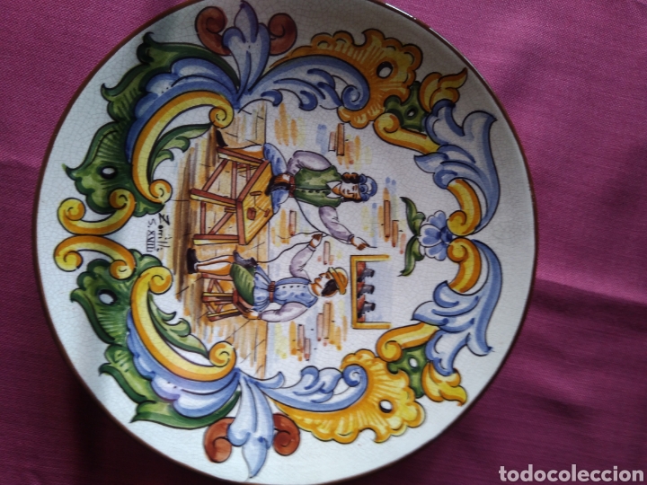 Antig&uuml;edades: Plato ceramica 30cm - Foto 4
