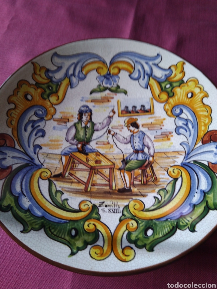 Antig&uuml;edades: Plato ceramica 30cm - Foto 1