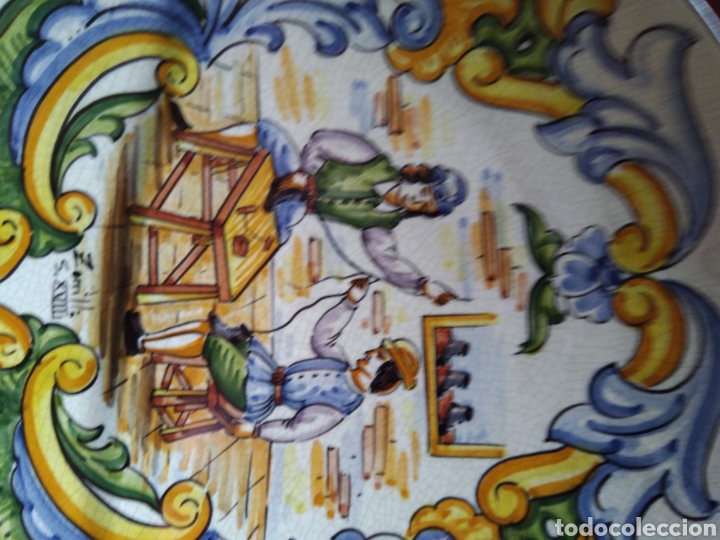 Antig&uuml;edades: Plato ceramica 30cm - Foto 2