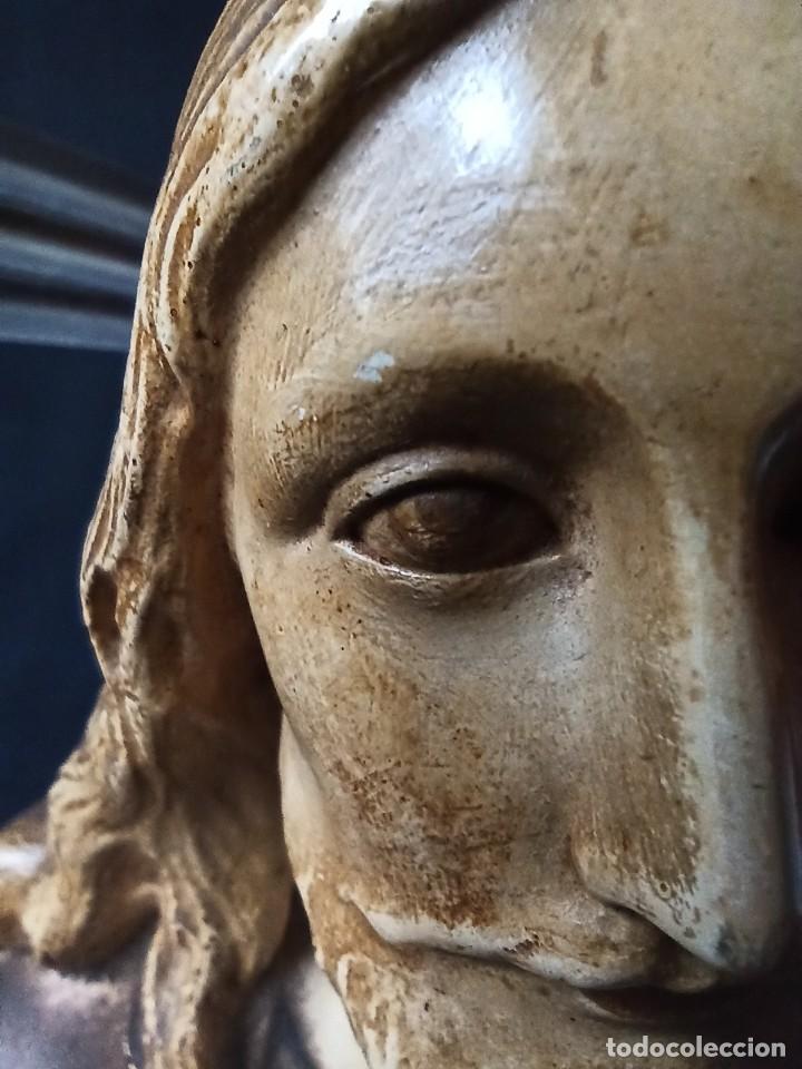 Antig&uuml;edades: Busto de Sagrado Coraz&oacute;n de Jes&uacute;s con corona - Foto 4