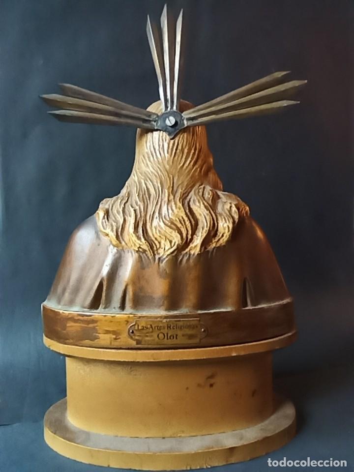 Antig&uuml;edades: Busto de Sagrado Coraz&oacute;n de Jes&uacute;s con corona - Foto 9