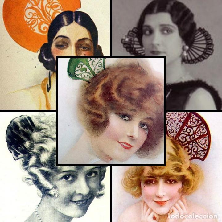 Antig&uuml;edades: Art Deco peineta para el cabello celuloide &aacute;mbar - Foto 2