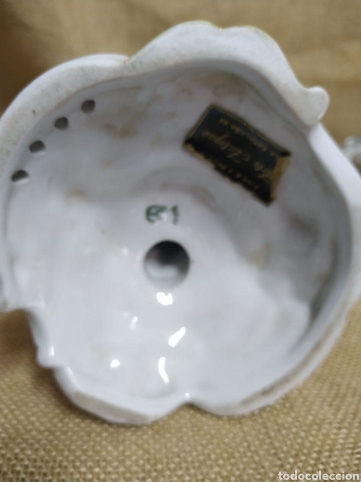 Antigüedades: Candelabros en porcelana alemana .Marcados ”Von Schierholz ” primer tercio siglo xx.,1920 aprox. - Foto 20 - 208325012