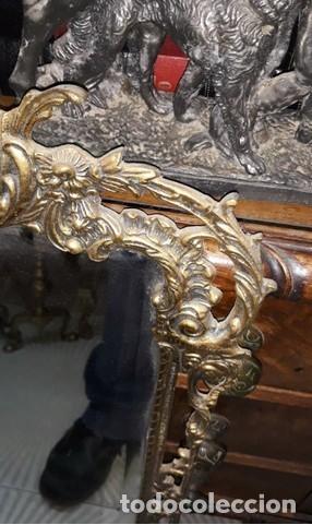 Antig&uuml;edades: ANTIGUO ESPEJO biselado original MARCO DE BRONCE LABRADO.Tipo cornucopia - Foto 2