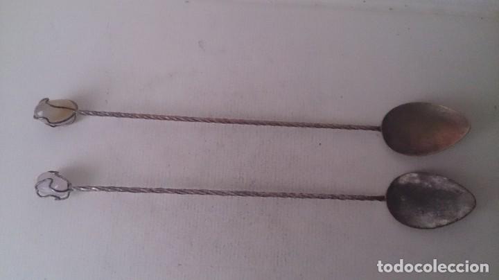 Antig&uuml;edades: PAREJA DE CUCHARAS PARA COCTELES - Foto 9