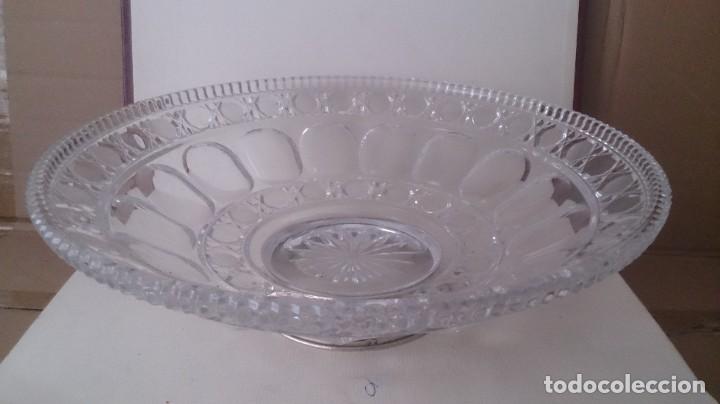 Antig&uuml;edades: CENTRO DE MESA DE CRISTAL Y PLATA 925 - Foto 9