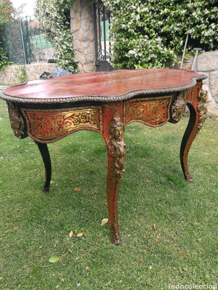 Antig&uuml;edades: Mesa de boulle siglo XIX - Foto 2