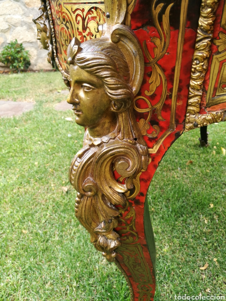 Antig&uuml;edades: Mesa de boulle siglo XIX - Foto 3