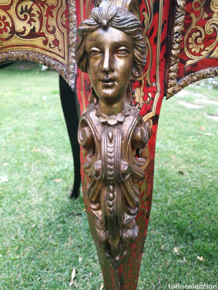 Antig&uuml;edades: Mesa de boulle siglo XIX - Foto 5
