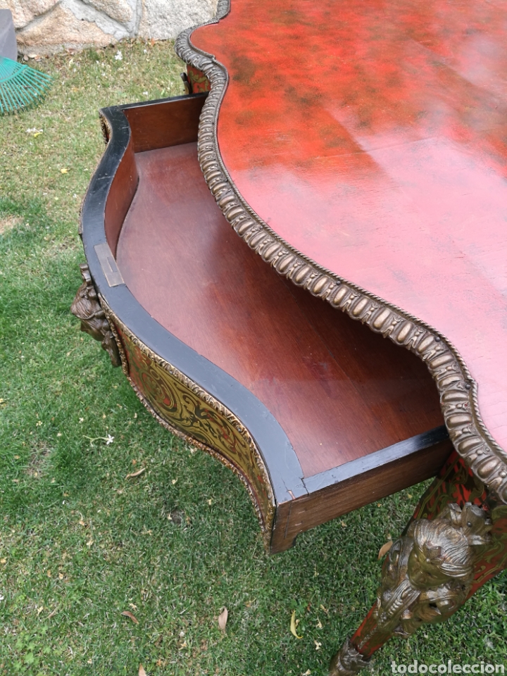 Antig&uuml;edades: Mesa de boulle siglo XIX - Foto 6