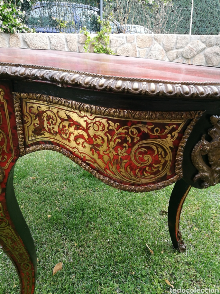 Antig&uuml;edades: Mesa de boulle siglo XIX - Foto 7