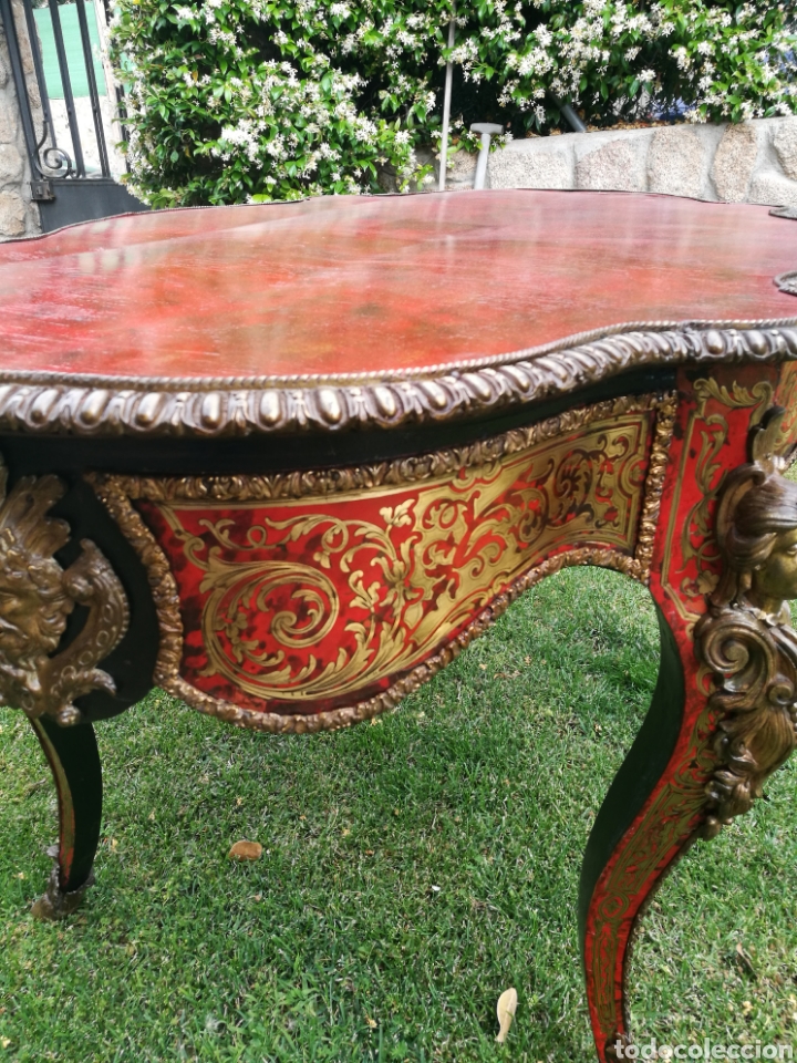 Antig&uuml;edades: Mesa de boulle siglo XIX - Foto 8