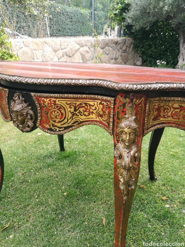 Antig&uuml;edades: Mesa de boulle siglo XIX - Foto 10
