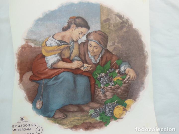 Oggetti Antichi: CALCA CER&Aacute;MICA (Calcoman&iacute;a Vitrificable) NI&Ntilde;AS CONTANDO DINERO MURILLO. MULDER & ZOON NV Amsterd