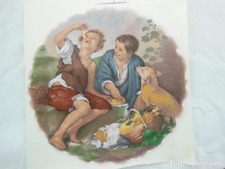 Oggetti Antichi: CALCA CER&Aacute;MICA (Calcoman&iacute;a Vitrificable) NI&Ntilde;OS COMIENDO PASTEL MURILLO. MULDER & ZOON NV Amsterd