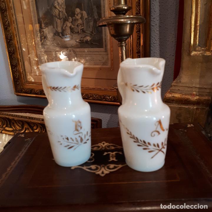 Antig&uuml;edades: OPALINAS DE CRISTAL DE LA GRANJA.IMPERIO. - Foto 4