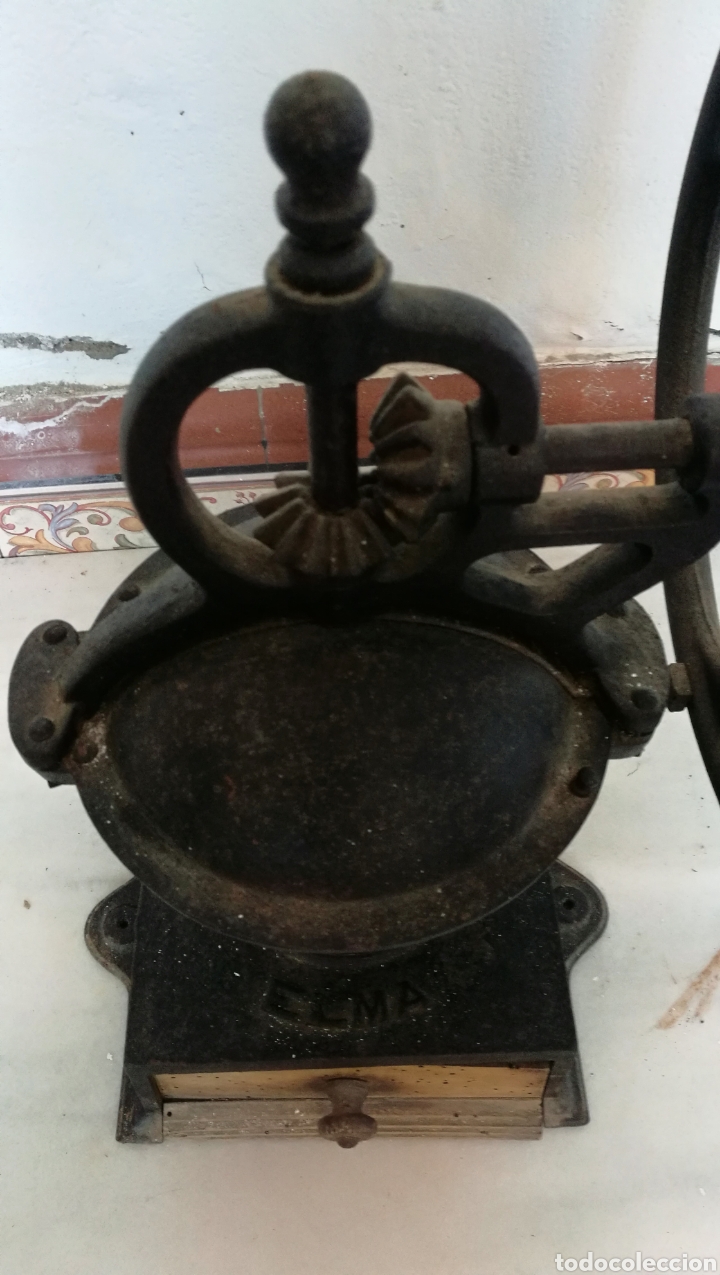 Antig&uuml;edades: ANTIGUO MOLINILLO DE CAFE MARCA ELMA - Foto 4