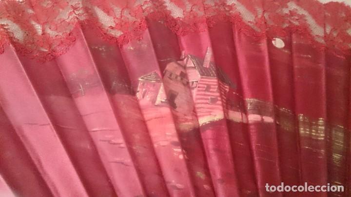 Antig&uuml;edades: ABANICO PINTADO A MANO - Foto 15