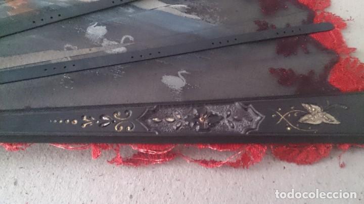 Antig&uuml;edades: ABANICO PINTADO A MANO - Foto 4