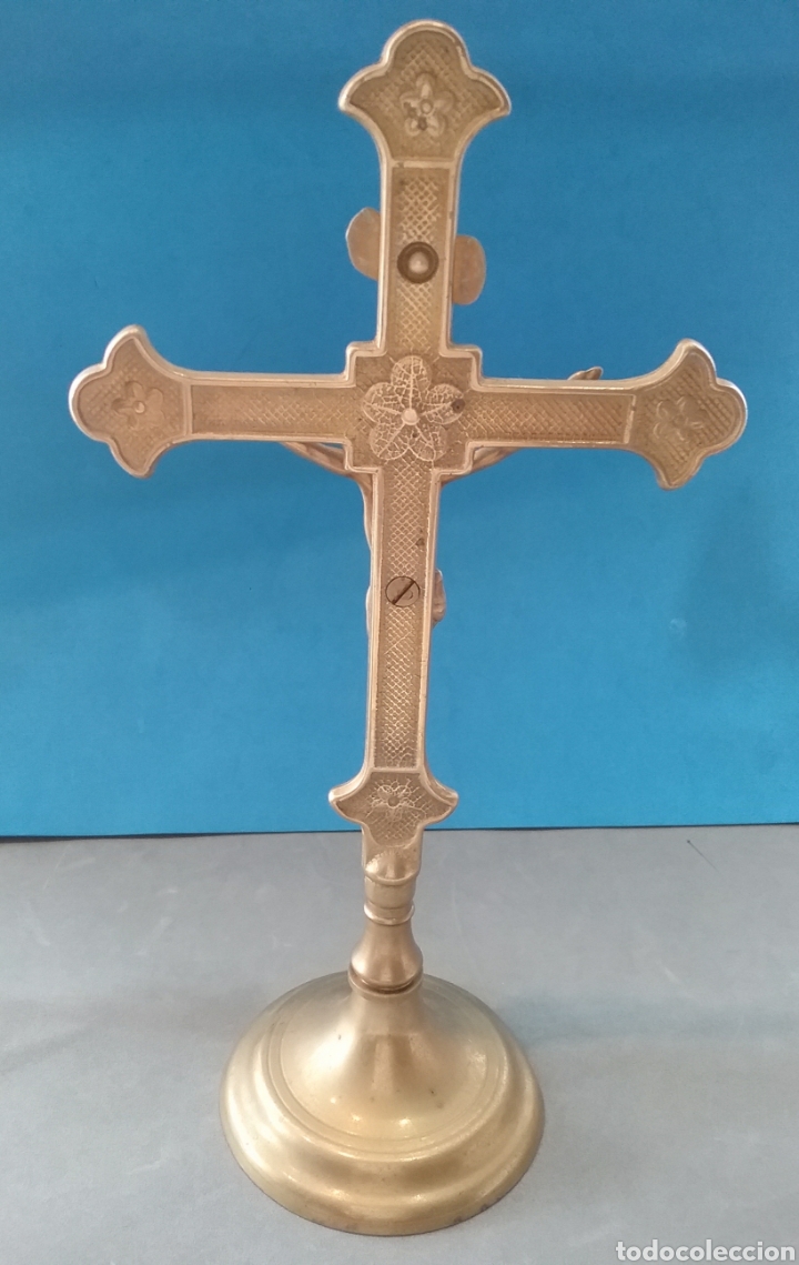 Antig&uuml;edades: Antigua cruz de bronce. - Foto 2
