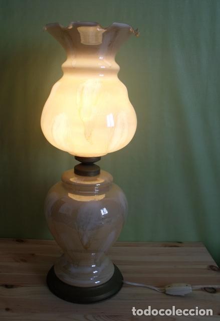 Antig&uuml;edades: L&aacute;mpara de Mesa Sobremesa Antigua - Funcionando - Foto 5