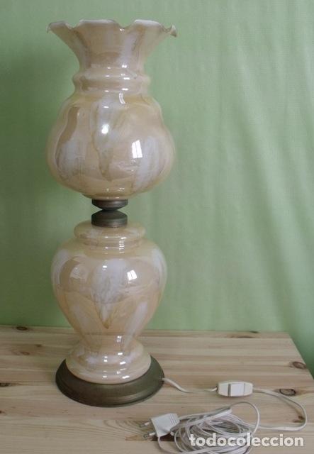 Antig&uuml;edades: L&aacute;mpara de Mesa Sobremesa Antigua - Funcionando - Foto 1