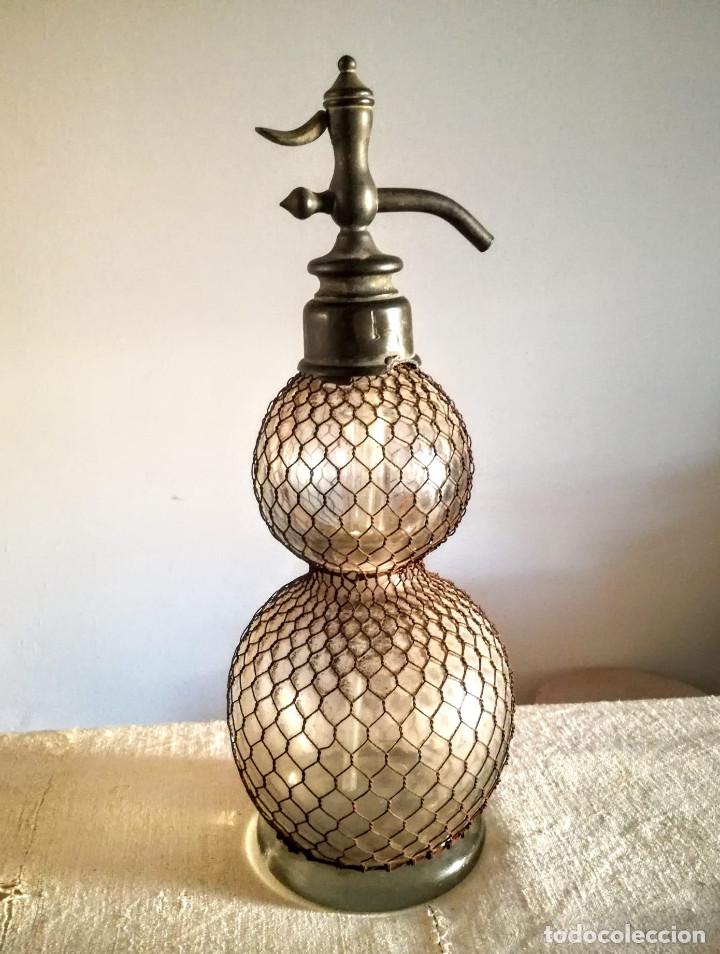 Antig&uuml;edades: antiguo sifon de dos bolas - Foto 1