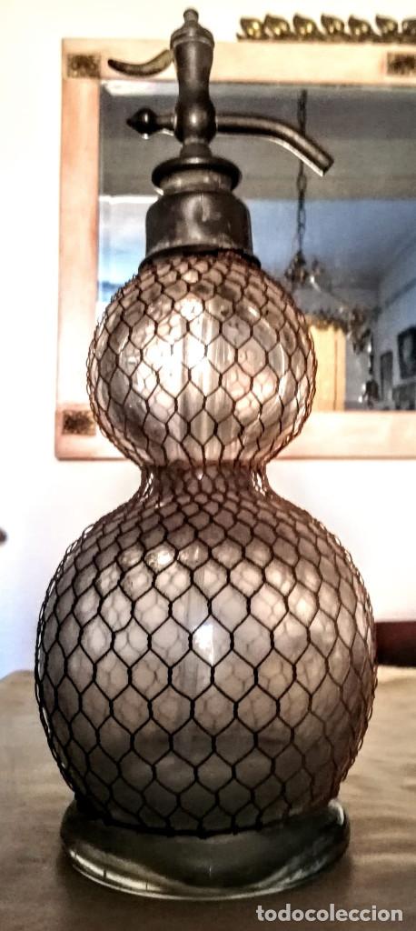 Antig&uuml;edades: antiguo sifon de dos bolas - Foto 2