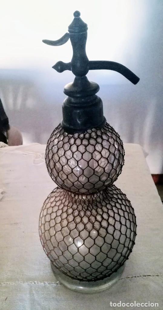 Antig&uuml;edades: antiguo sifon de dos bolas - Foto 3