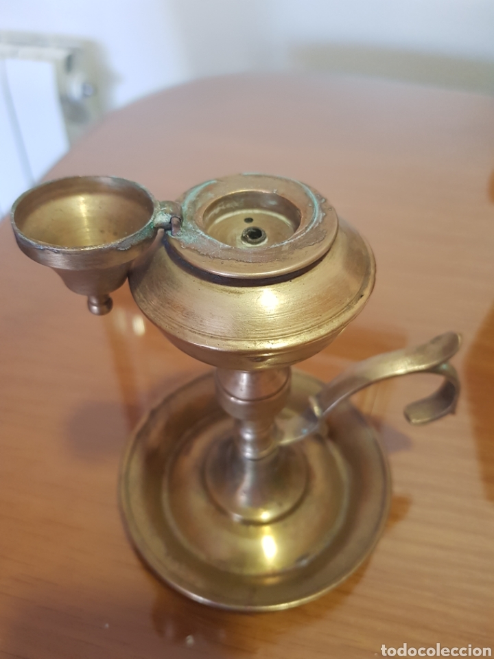 Antig&uuml;edades: Capuchina , L&aacute;mpara de aceite ,bronce - Foto 2