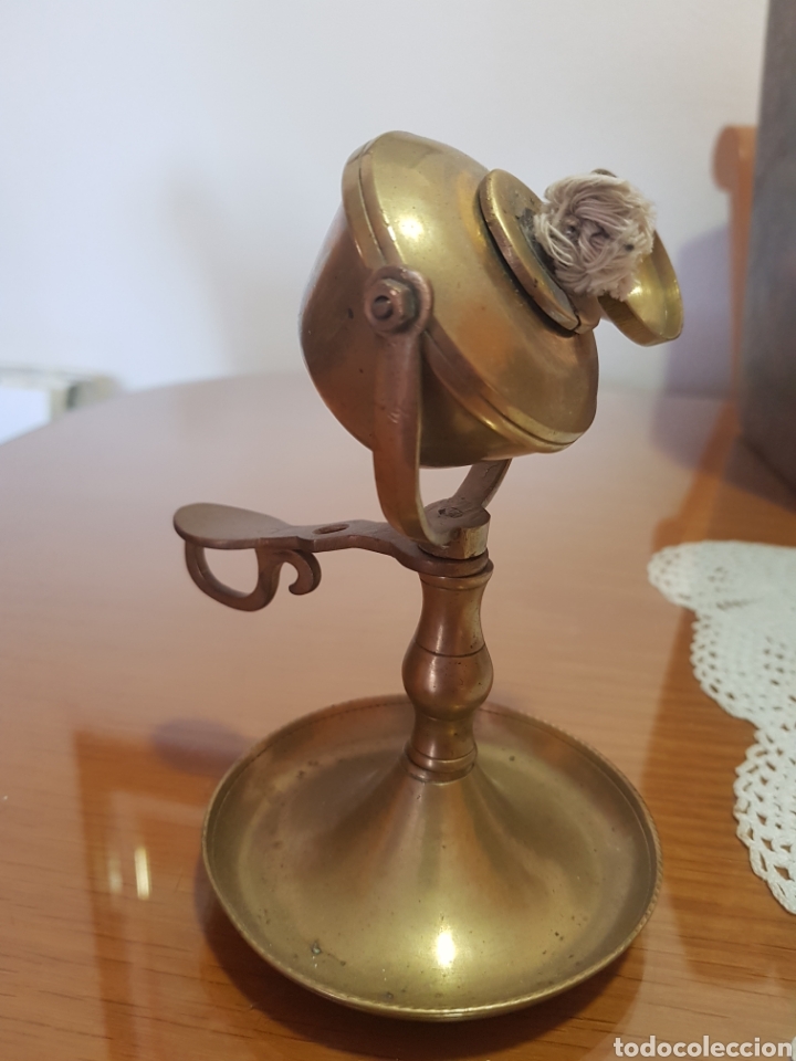 Antig&uuml;edades: Capuchina, L&aacute;mpara de aceite , basculante , bronce - Foto 4