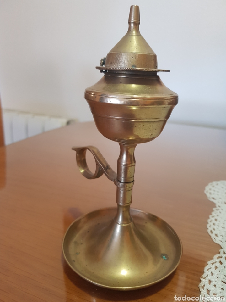 Antig&uuml;edades: Capuchina , L&aacute;mpara de aceite , bronce - Foto 3