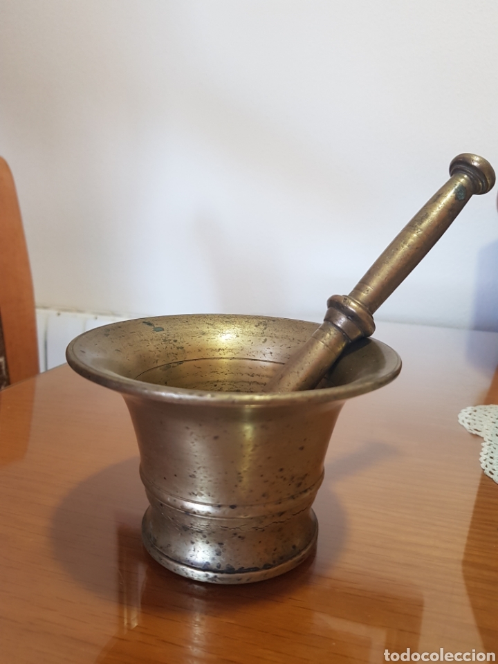 Antig&uuml;edades: Mortero , Almirez de bronce macizo - Foto 1