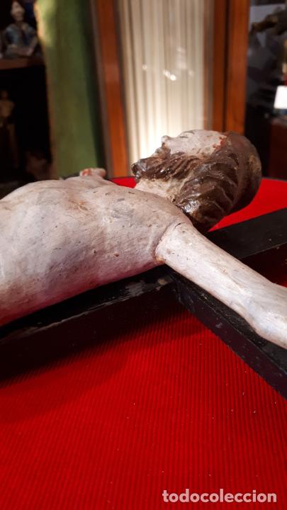 Antig&uuml;edades: CRUCIFICADO. TALLA. SIGLO XIX. - Foto 5