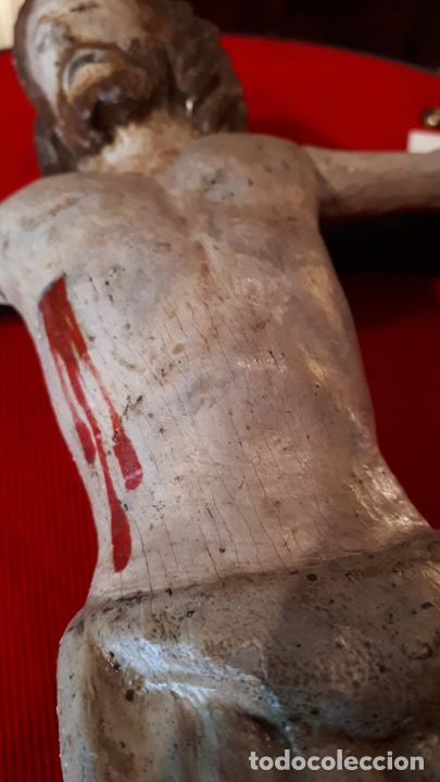 Antig&uuml;edades: CRUCIFICADO. TALLA. SIGLO XIX. - Foto 6