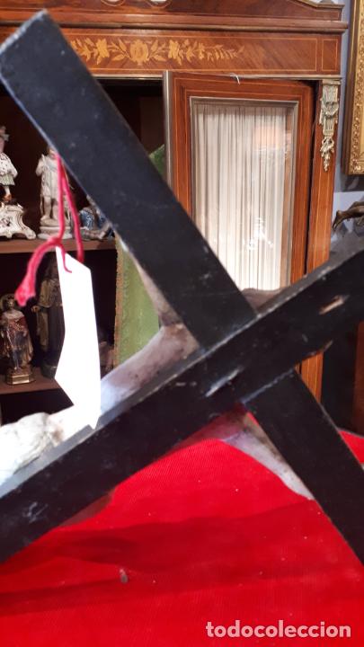 Antig&uuml;edades: CRUCIFICADO. TALLA. SIGLO XIX. - Foto 7