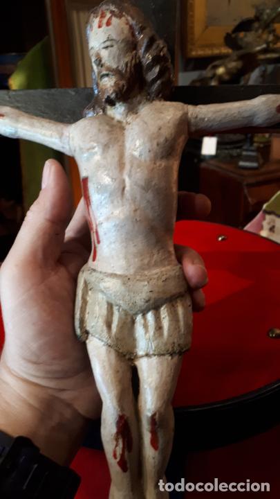 Antig&uuml;edades: CRUCIFICADO. TALLA. SIGLO XIX. - Foto 8