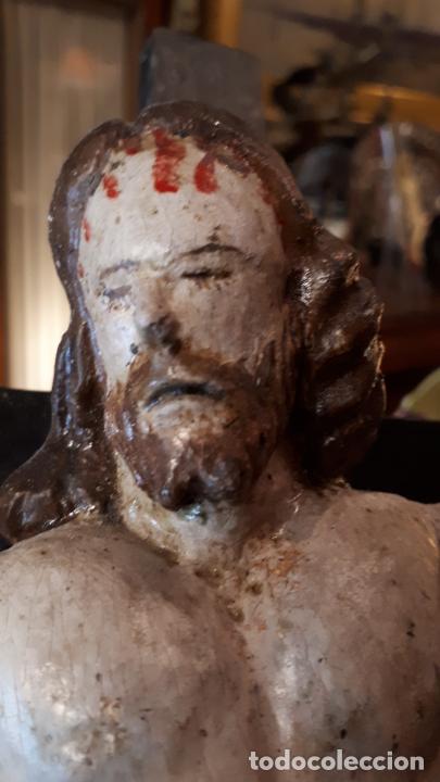 Antig&uuml;edades: CRUCIFICADO. TALLA. SIGLO XIX. - Foto 9