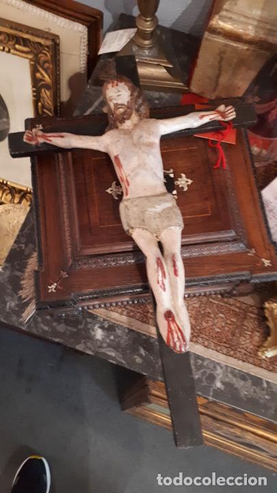 Antig&uuml;edades: CRUCIFICADO. TALLA. SIGLO XIX. - Foto 10