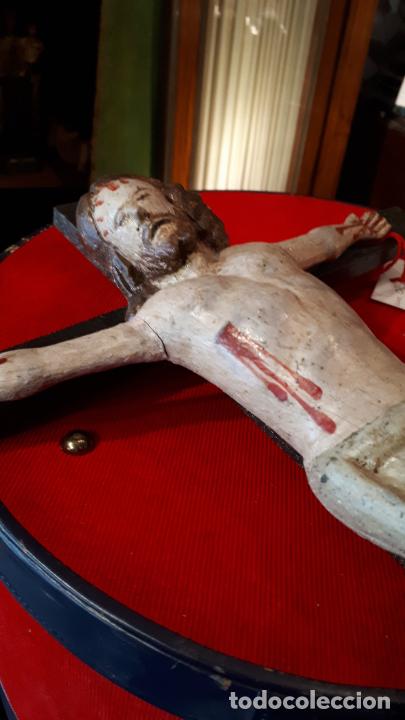 Antig&uuml;edades: CRUCIFICADO. TALLA. SIGLO XIX. - Foto 1