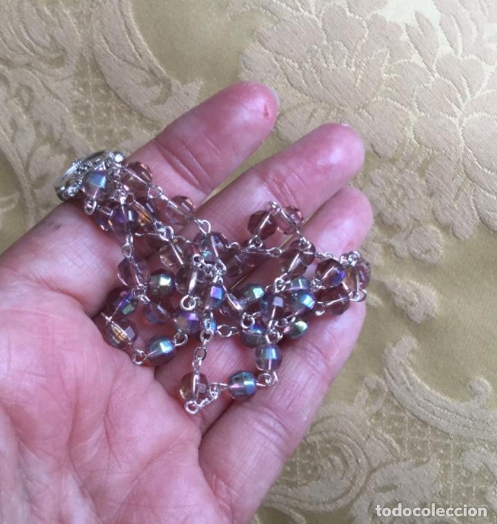Antig&uuml;edades: ROSARIO CRISTAL MALVA DE ROMA - Foto 7